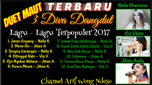 Kumpulan Lagu Dangdut Koplo 3 Diva Jawa Timur Nella Kharisma Via Vallen