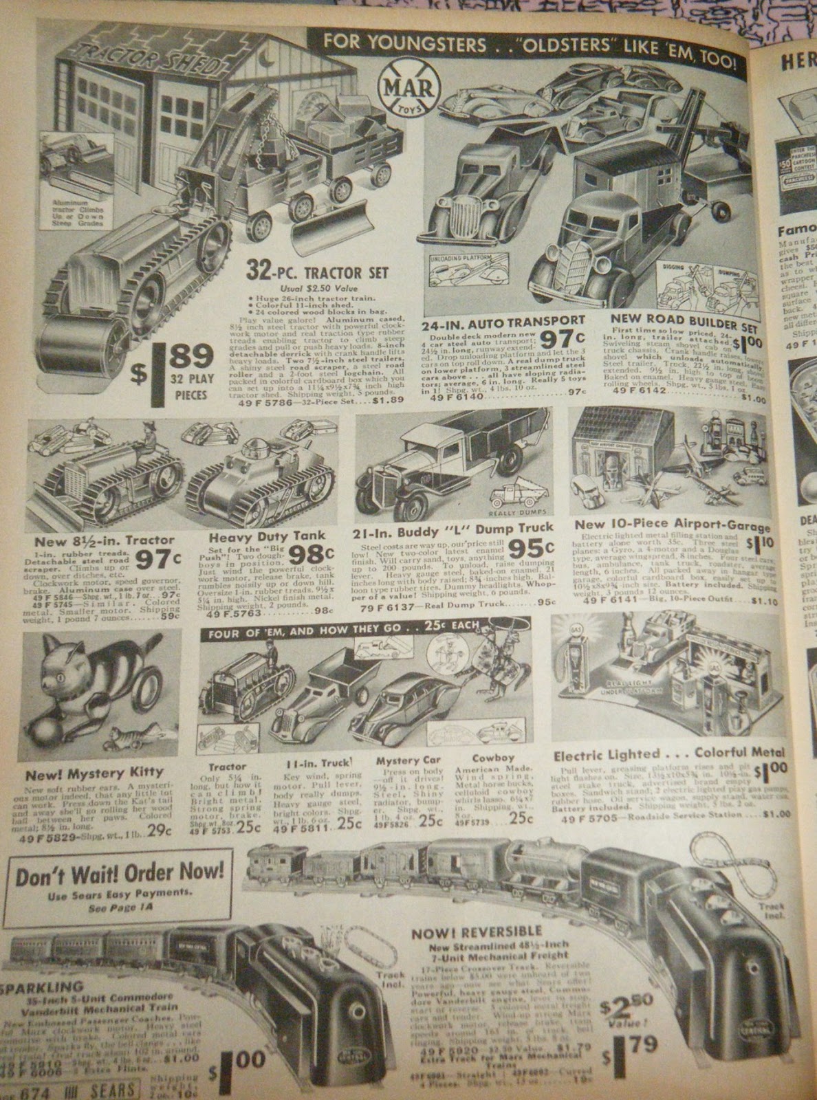 MARX Toys Sears Catalog 1936