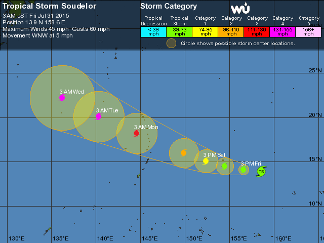 islas Marianas(EE.UU) mira tormenta tropical