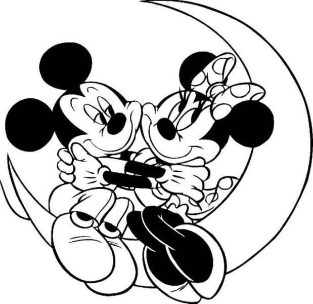 Belajar mewarnai gambar mickey mouse dan minnie mouse untuk anak