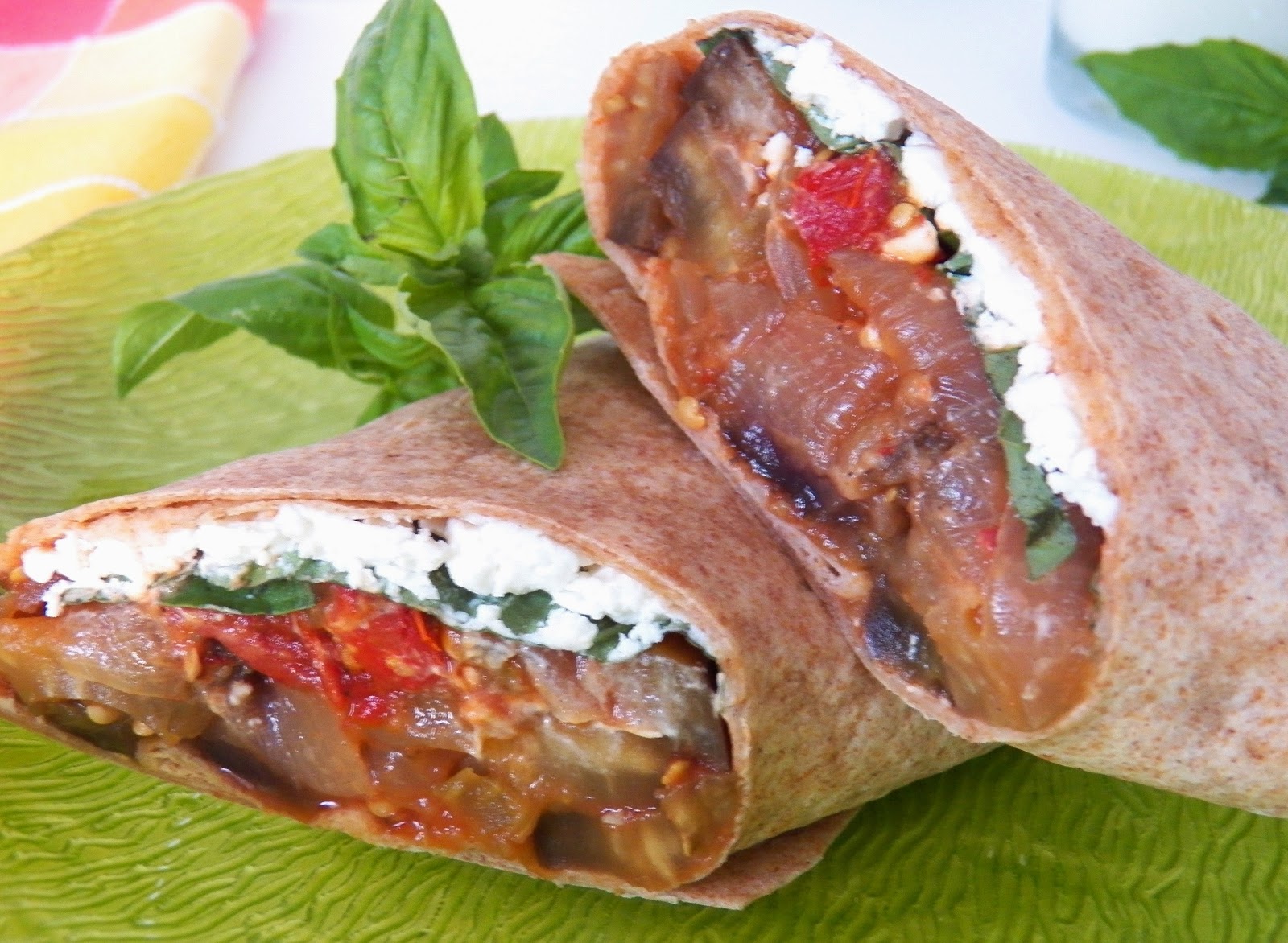 EGGPLANT CAPONATA WITH GOAT CHEESE WRAP In Good Flavor Great
