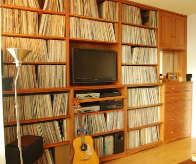 shelving for storing vinyl LP records