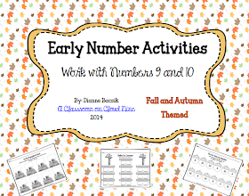 http://www.teacherspayteachers.com/Product/Early-Number-Activities-Working-with-Numbers-9-10-1378606