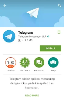 Mendaftar Telegram di Android