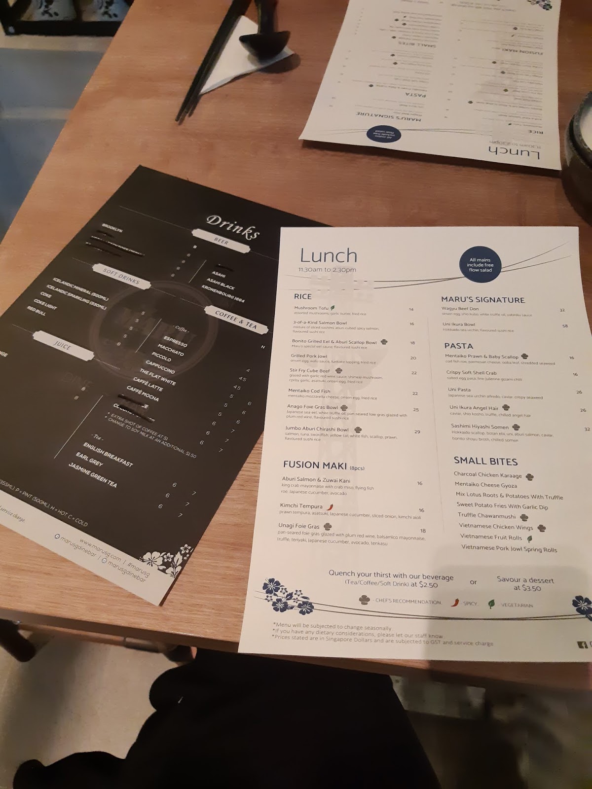 TheArcticStar's Tales Lunch at Maru Dine and Bar Tanjong Pagar