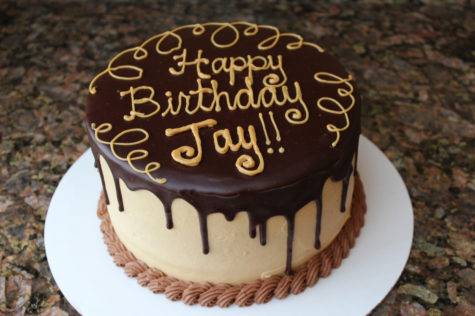 Hanna's Desserts chocolate peanut butter ganache cake