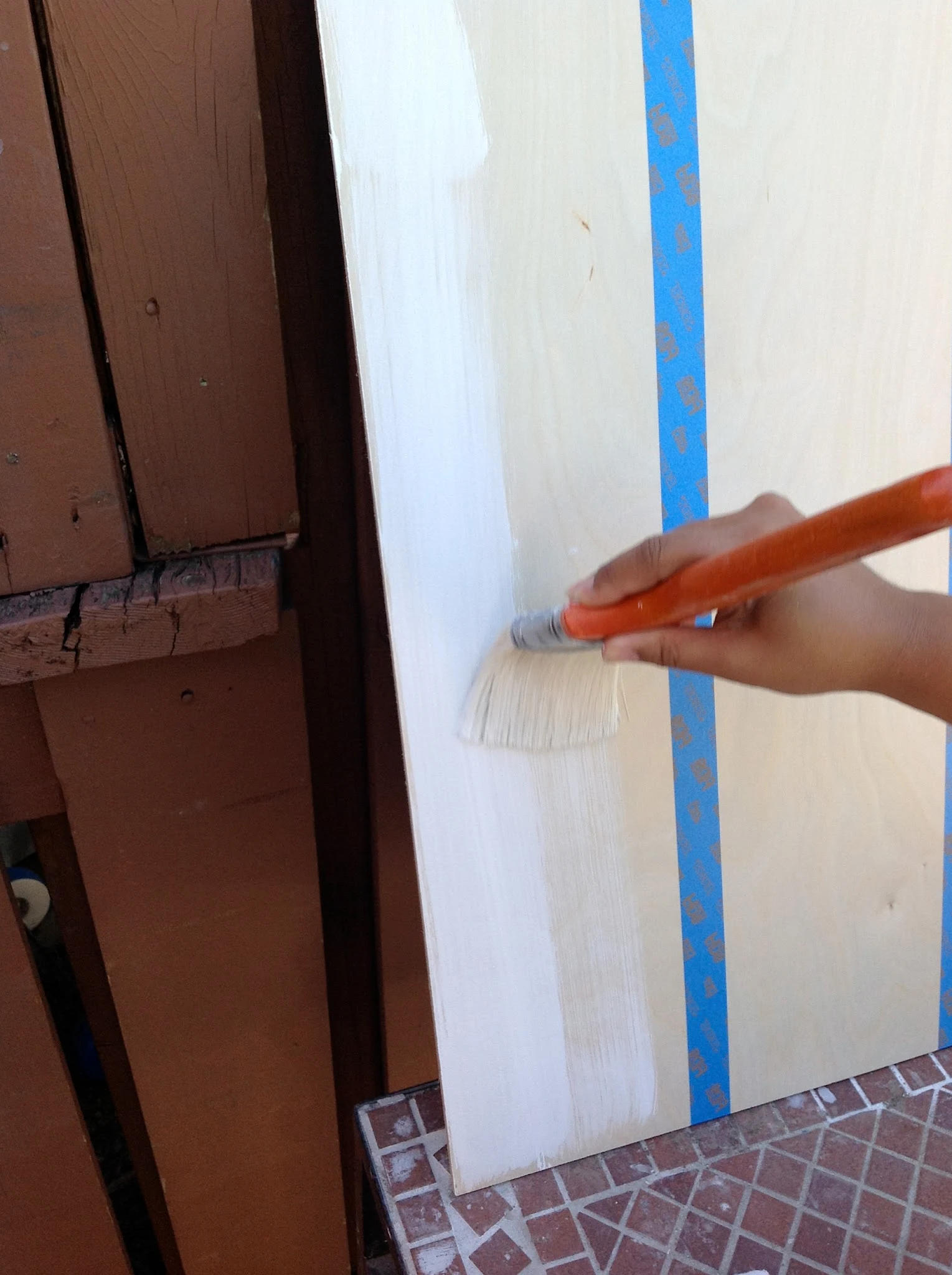 how to whitewash wood walls, plywood wall planks, DIY whitewash application