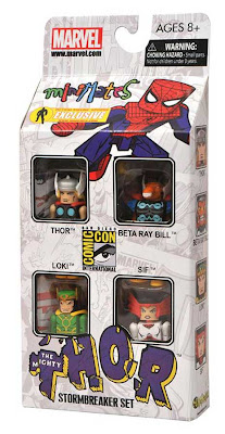San Diego Comic-Con 2011 Exclusive Thor “Stormbreaker” Marvel Minimates Box Set Packaging by Action Figure Xpress - Thor, Beta Ray Bill, Loki & Sif