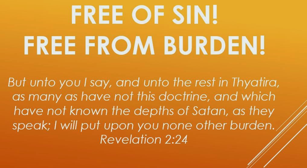 LIGHT A LEADER: Free of sin! Free from burden!