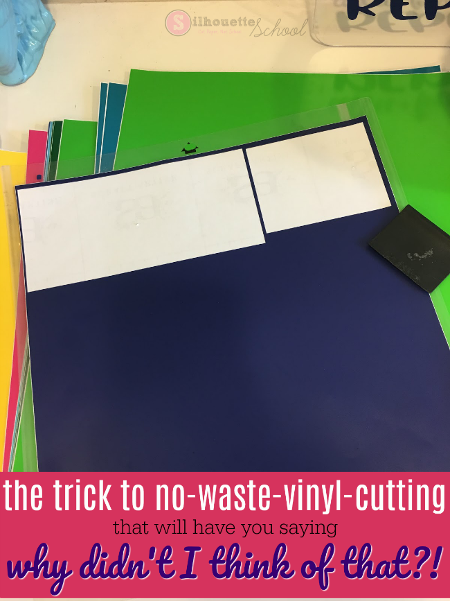Silhouette Trick for Creating Almost NO Vinyl Waste! Silhouette School