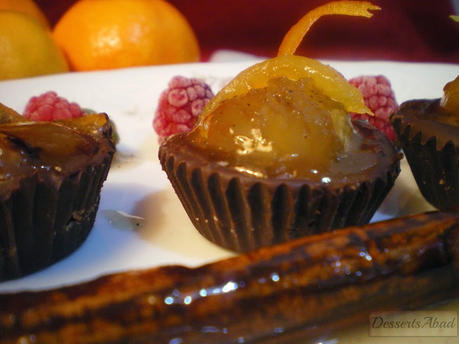 Bombones de castañas confitadas 