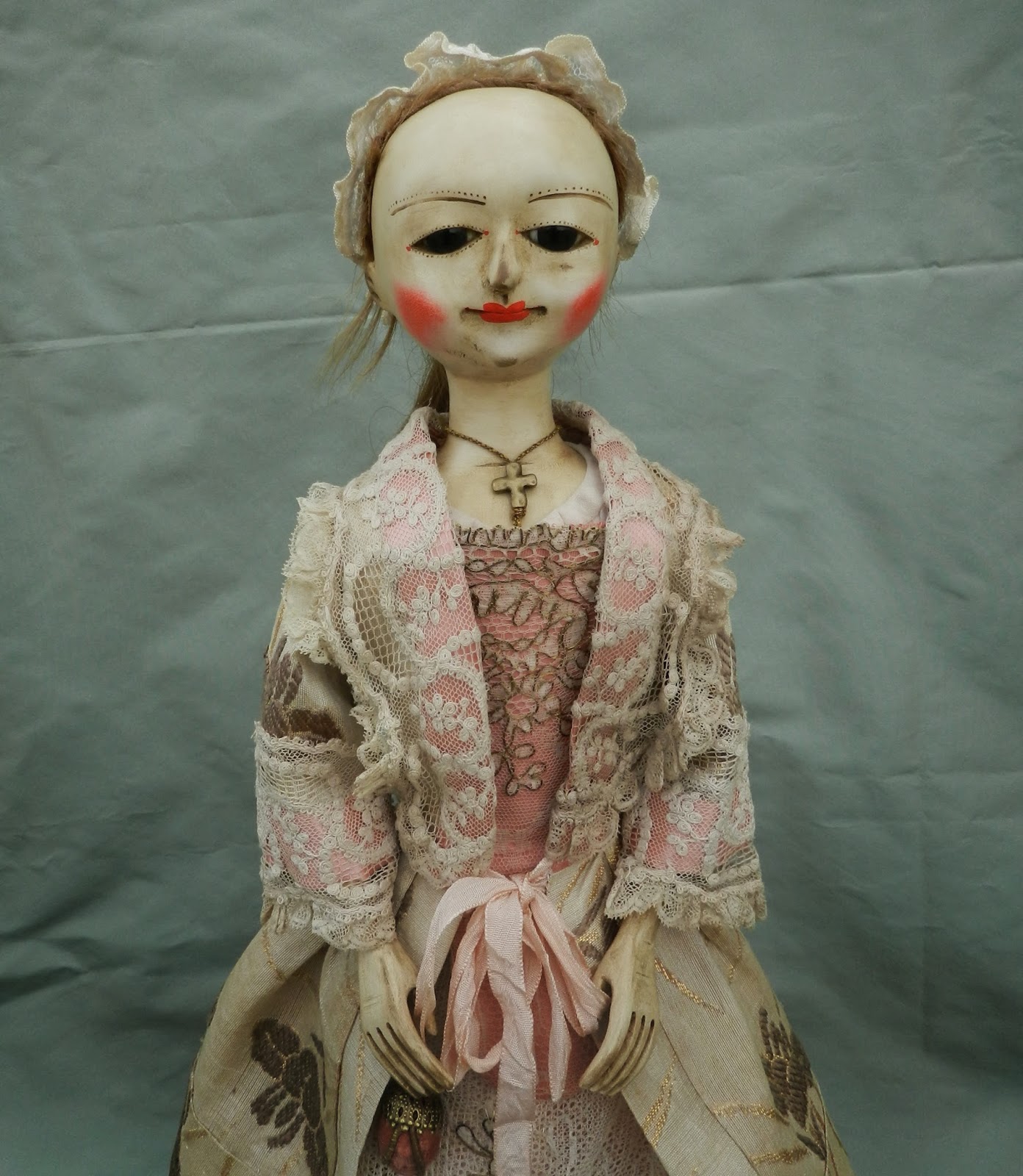 The Old Wooden Sisters Queen Anne doll ready and listed for sale