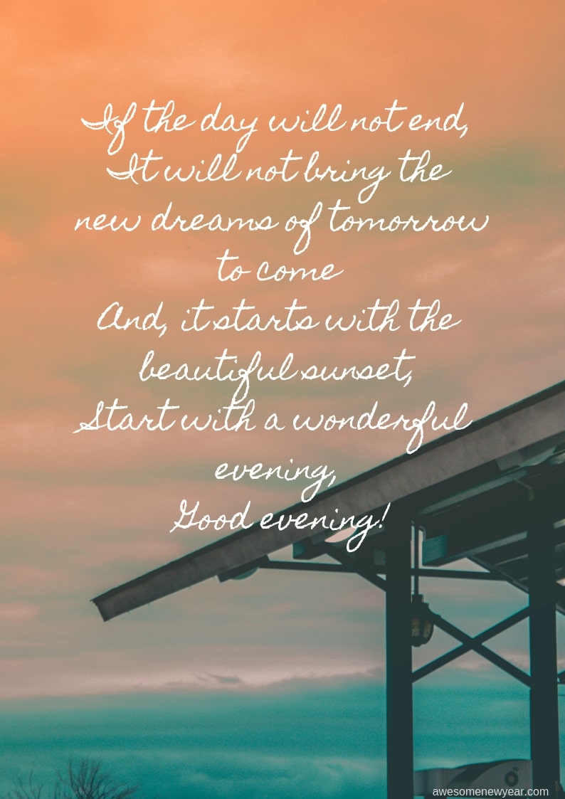 35 Best Good Evening Images with quotes for 2019