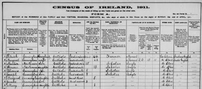 The 1901 and 1911 Ireland census is searchable for free online.