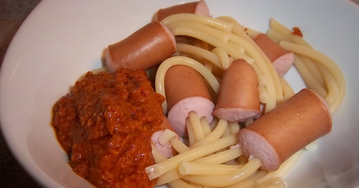 Bambini Spaghetti-mit-Würstchen-Spieße
