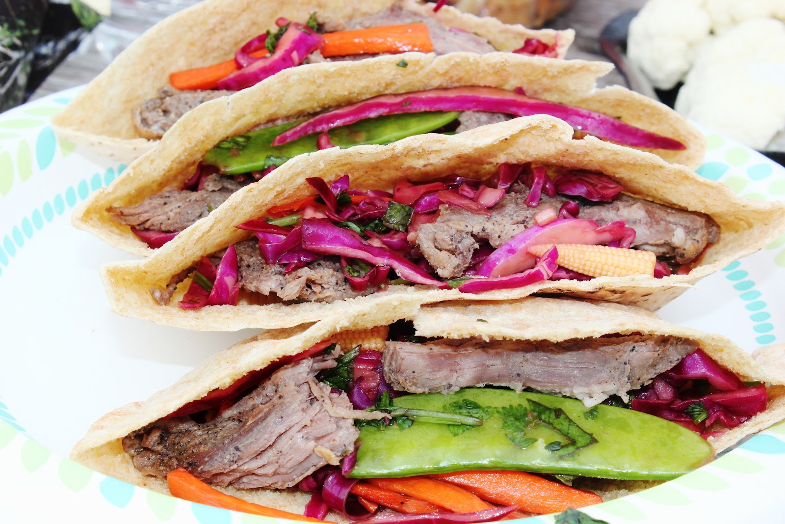 K.Chen in the Kitchen Thai Flank Steak Pita Sandwiches
