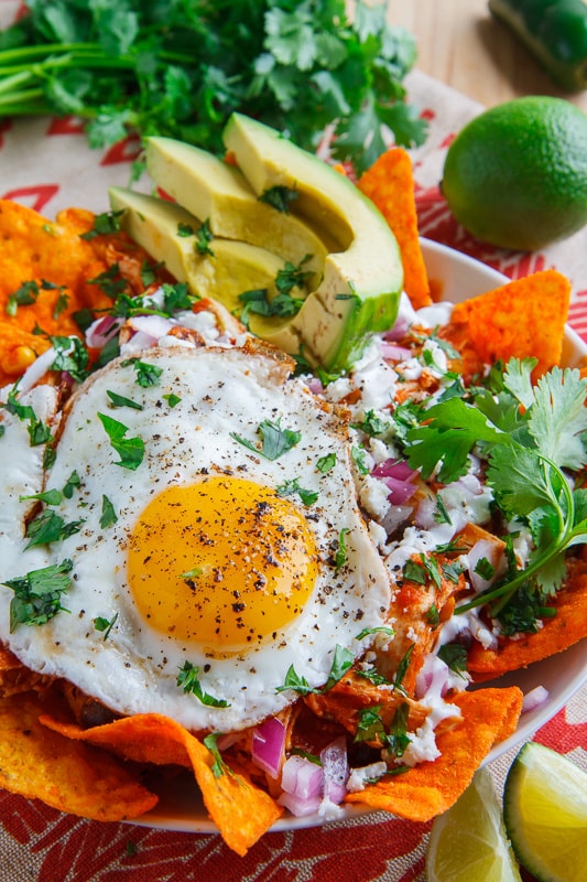 Cheese Tortilla Chip Chicken Enchilada Chilaquiles