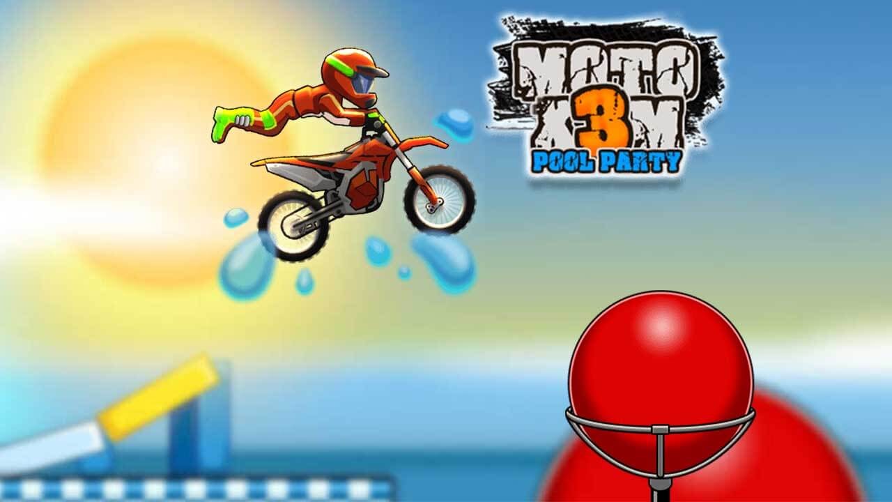 MOTO X3M POOL PARTY, Play it on Poyio, MOTO X3M POOL PARTY is a  Multiplayer Sport game. Play MOTO X3M POOL PARTY for free online now on  Poyio., By Poyio