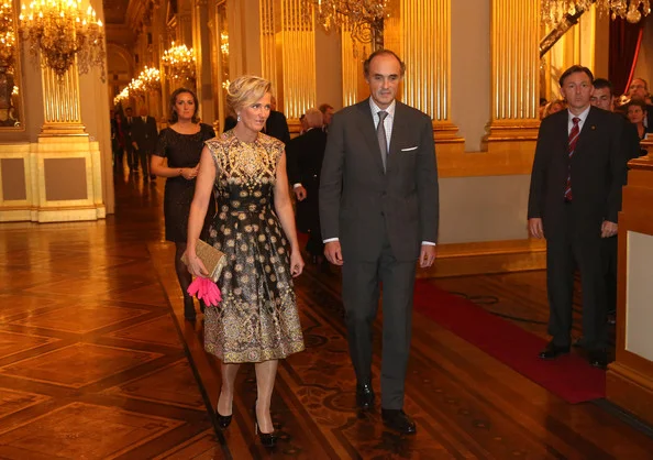 Prince Lorentz, Princess Astrid, Queen Fabiola, Queen Paola, King Albert, Prince Philippe, Princess Mathilde, Prince Laurent and Princess Claire