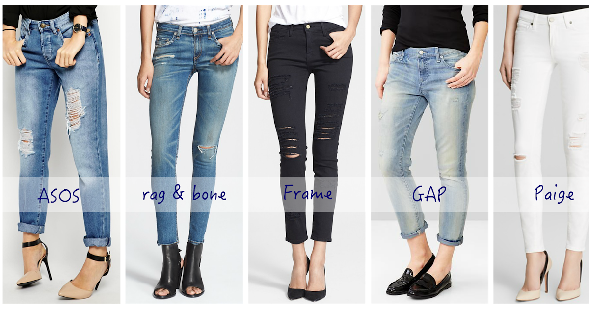 ripped jeans but no skin showing