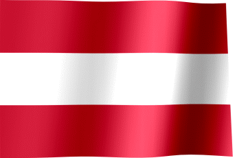 The waving flag of Austria (Animated GIF) (Österreich-Flagge)