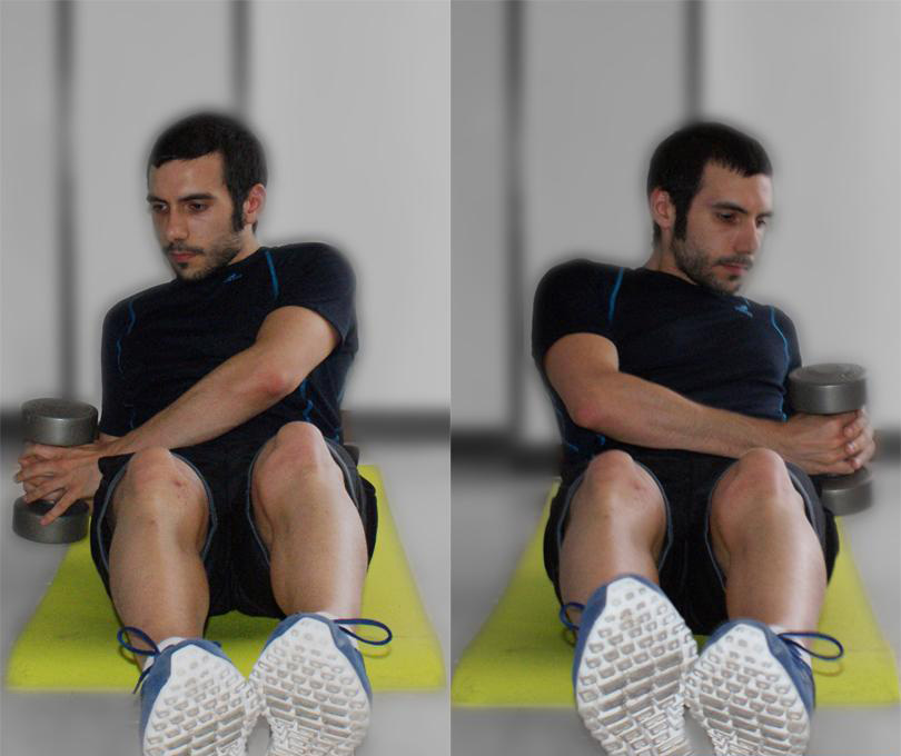 Ejercicios abdominales Twist Ruso Mundo FIT
