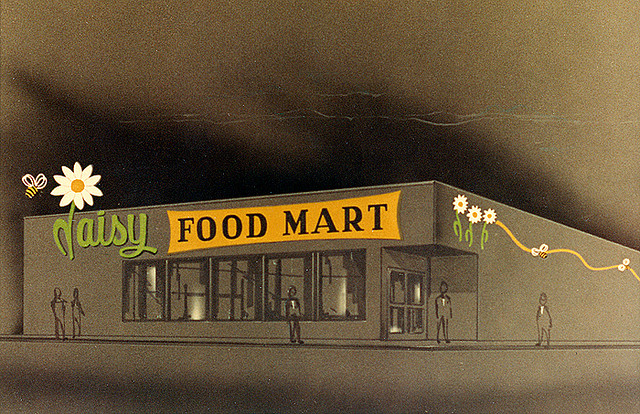 Doctor Ojiplatico.Roadsidepictures. Illustrated Supermarket Signage.Vintage Supermarkets, Grocery & Convenience Stores