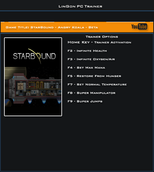 StarBound Trainer +7 [LinGon]