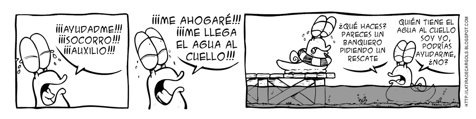Tira comica 127 del webcomic Cargols del dibujante Franchu de Barcelona