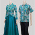 Model Gamis Batik Kombinasi Couple