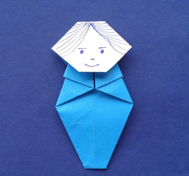 easy paper doll craft for kids easy make origami instructions for kids