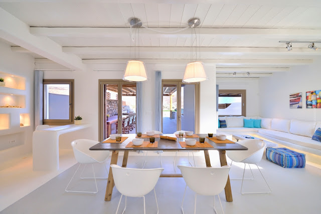 Casa minimalista mas super confortável Mykonos. Achados de Decoração