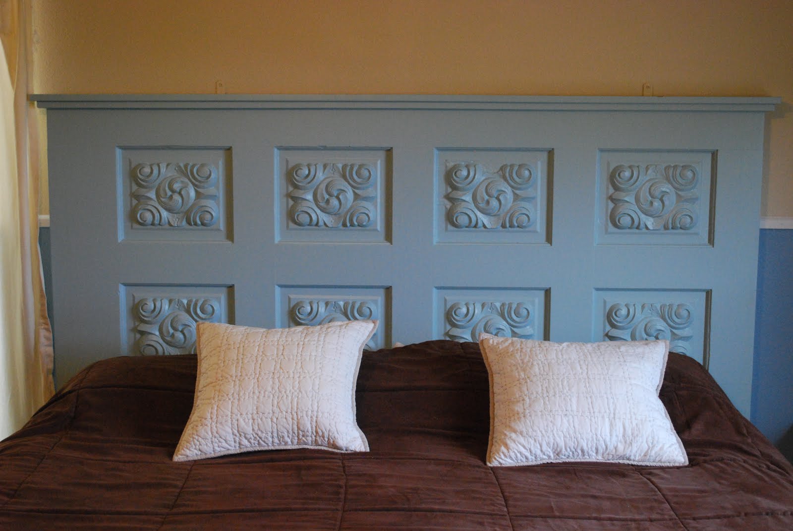 For Love & My Country Antique Door Headboard