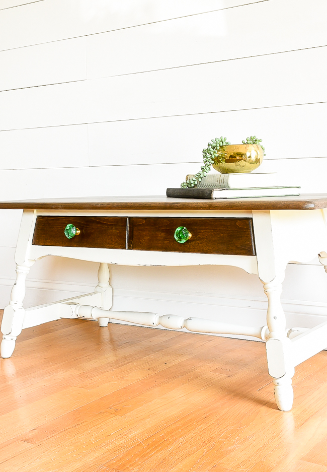 Before and After How to Refinish a Solid Wood Table Little House of
