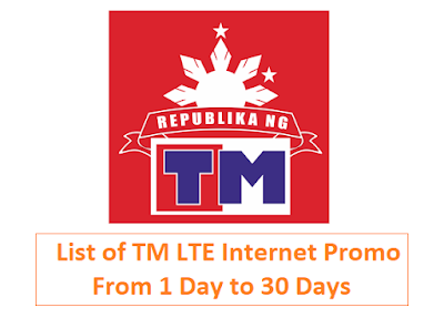 List of TM LTE Internet Promo From 1 Day to 30 Days