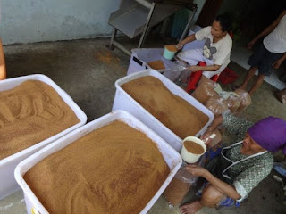 Dalam satu lokasi kawasan pembuatan gula semut, terdapat 70 kelompok tani yang bertugas untuk mengelola dan menjual gula semut dengan harga Rp. 20.000 per kilogram. Menurut Rohmadi Suropati, ketua kelompok usaha, biasanya rata-rata pekerjanya untuk waktu seminggu mampu memperoleh pendapatan sebesar Rp. 20 juta dengan jumlah total produk 1 ton.
