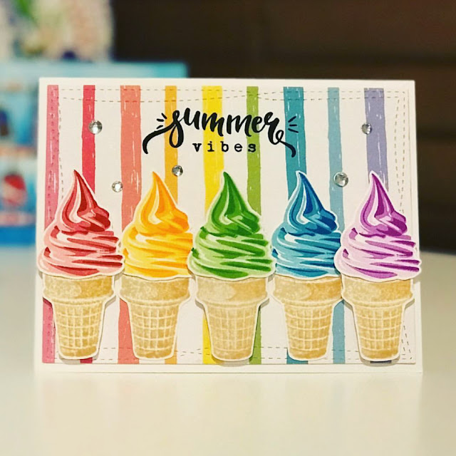 Sunny Studio Stamps: Two Scoops Customer Card Share by Andrea Supe