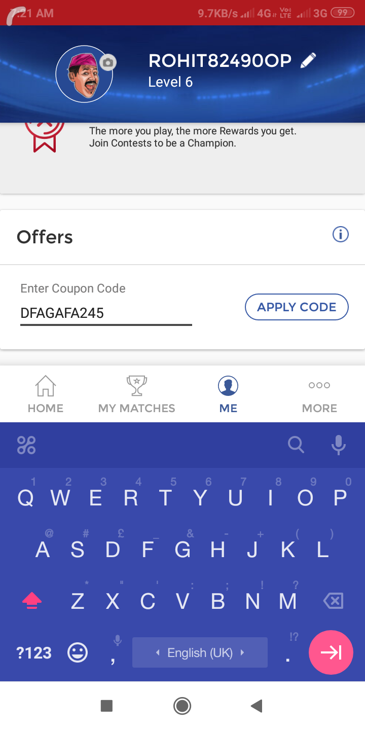 dream11 coupon code new user