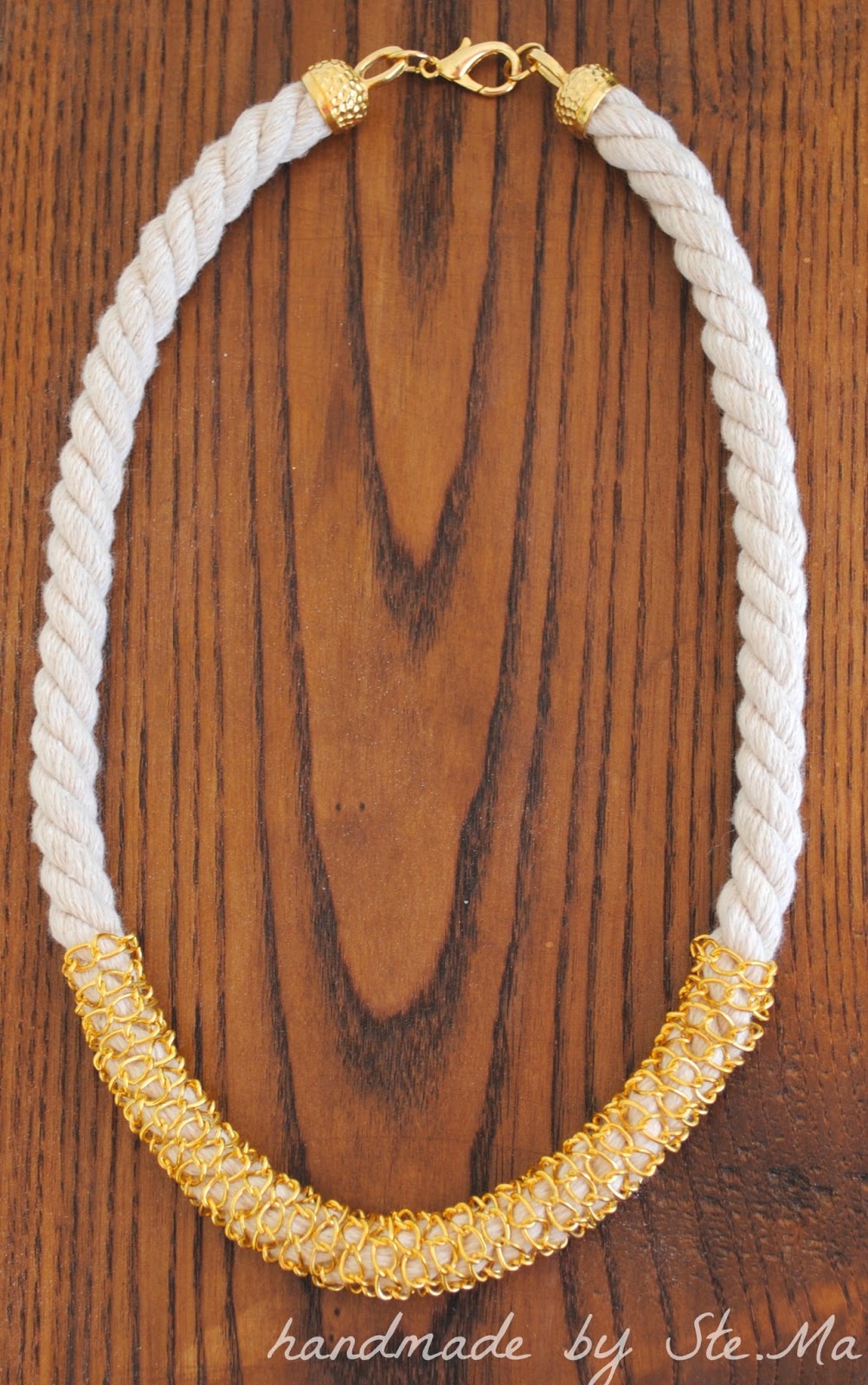 Ste.Ma handmade creations: Handmade Chain Wrapped Rope Necklace!!!