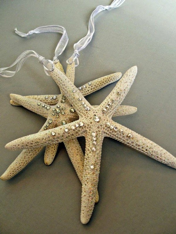Christmas tree decoration with a maritime theme of shells and other ideas
