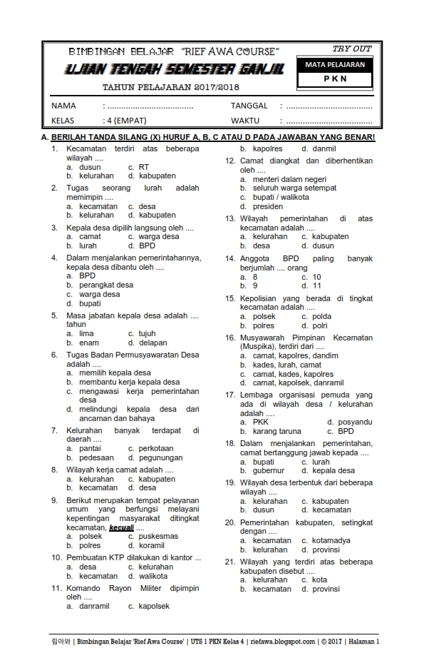 Soal Ips Kelas 8 Bab 3