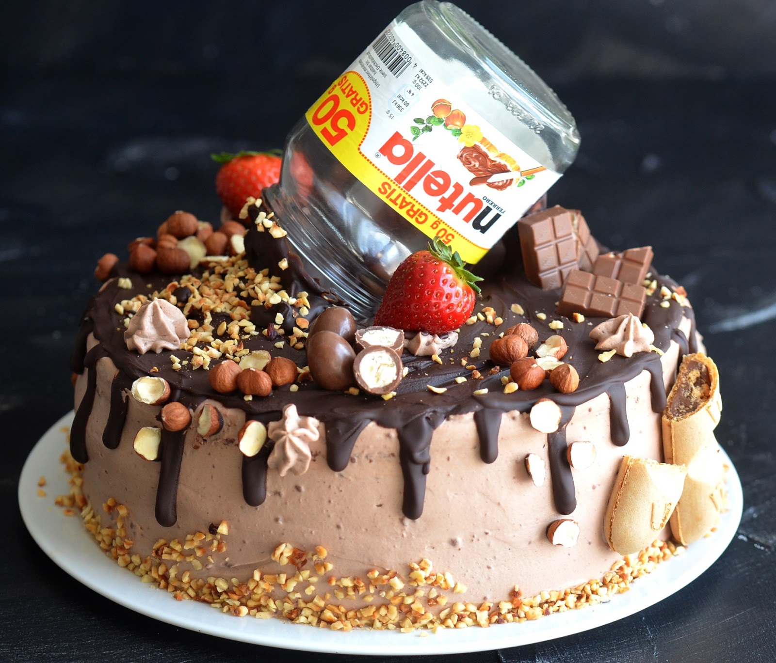 Melina&amp;#39;s Rezeptearchiv: Nutella-Drip Cake / Schoko-Junkie Torte ...