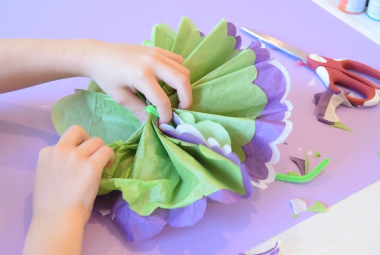 Tissue Paper Flower Craft - The Kindergarten Connection