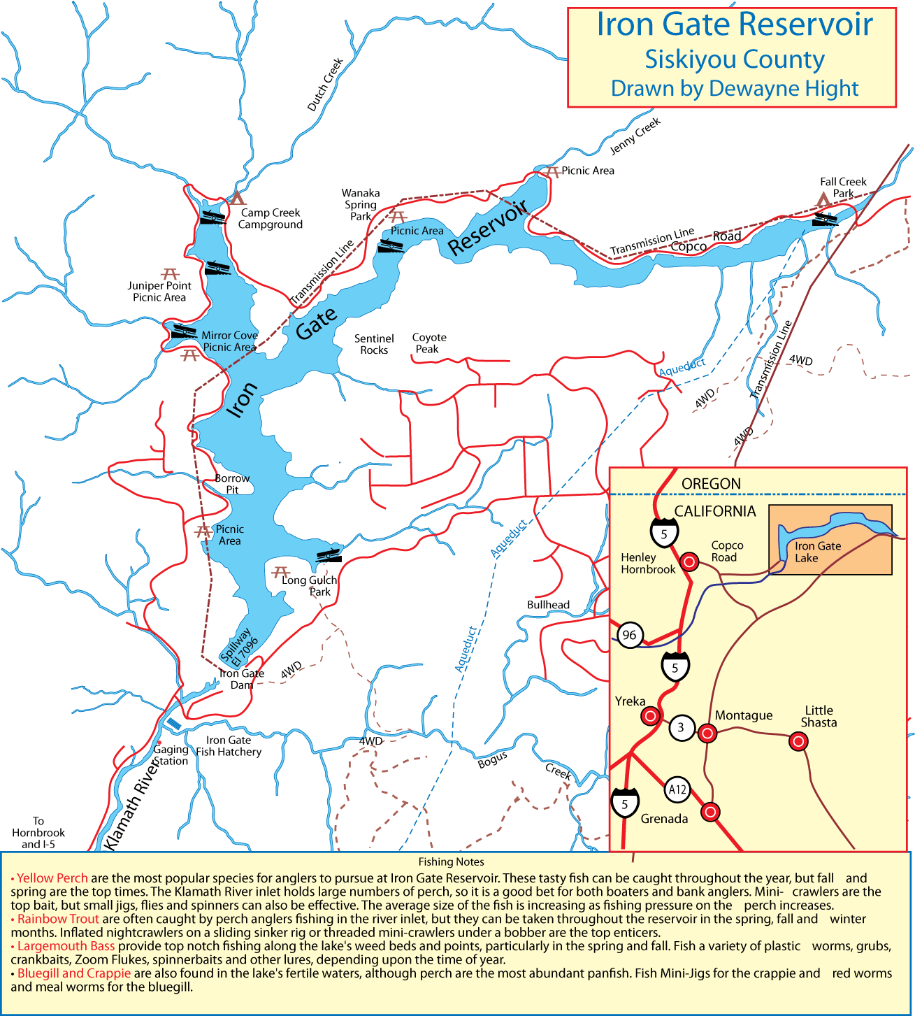 Wes' Travels to California Lakes Iron Gate Reservoir Siskiyou County
