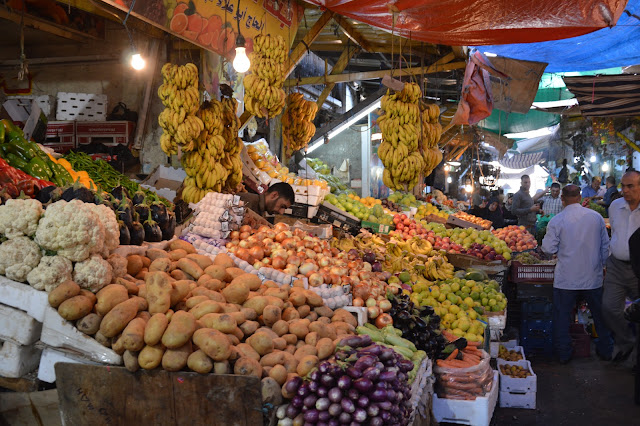 Souk aux fruits et légumes à Amman