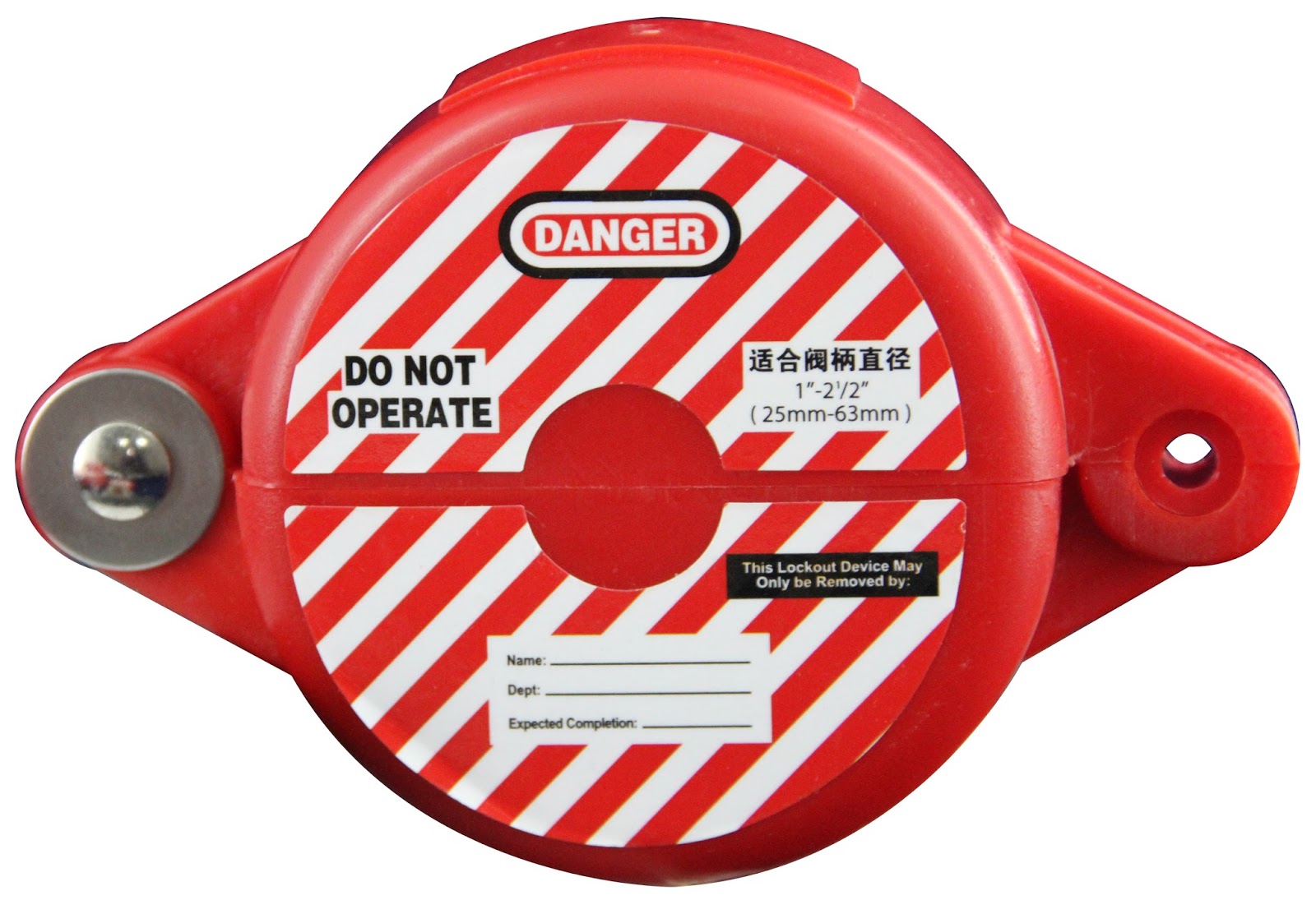 Safety Lockout Tagout Gate Valve Lockout , OSHA , CE , Lockout Tagout