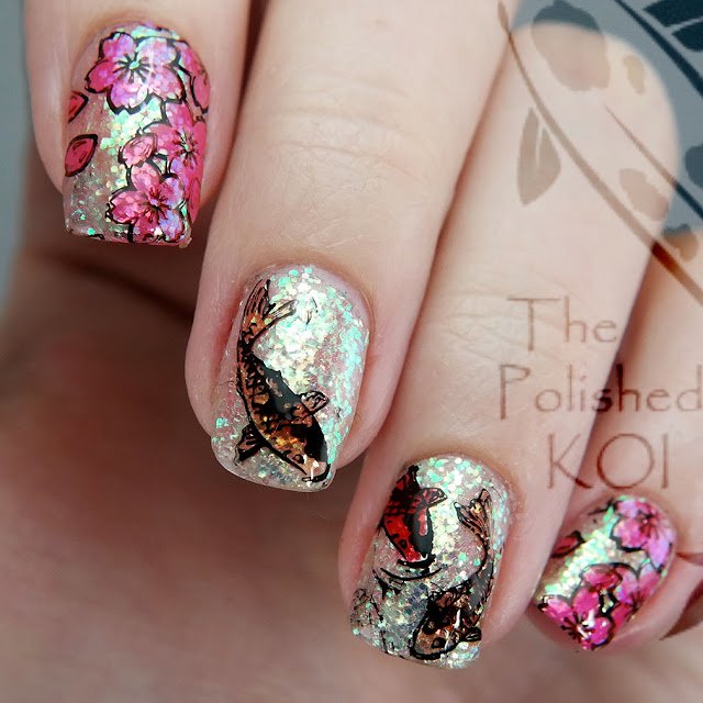 Color Club Snow Flakes Cherry Blossom Leadlight Stamping