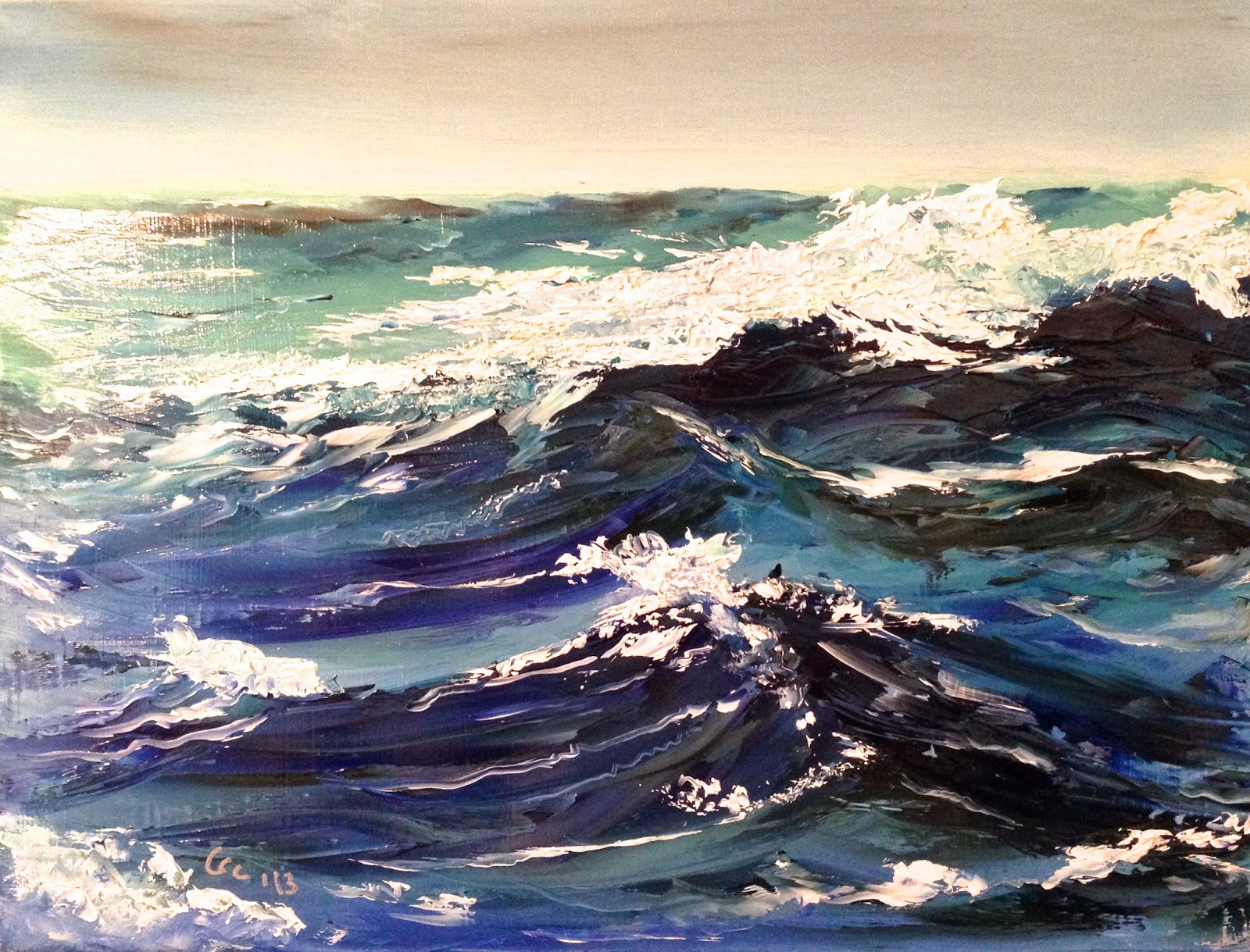 GC Paintings "The Angry Sea" Oil Painting