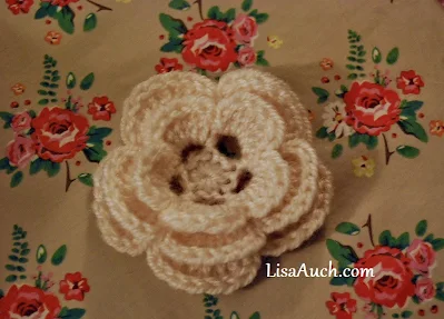 free crochet flower pattern easy crochet flower with 3 layers.