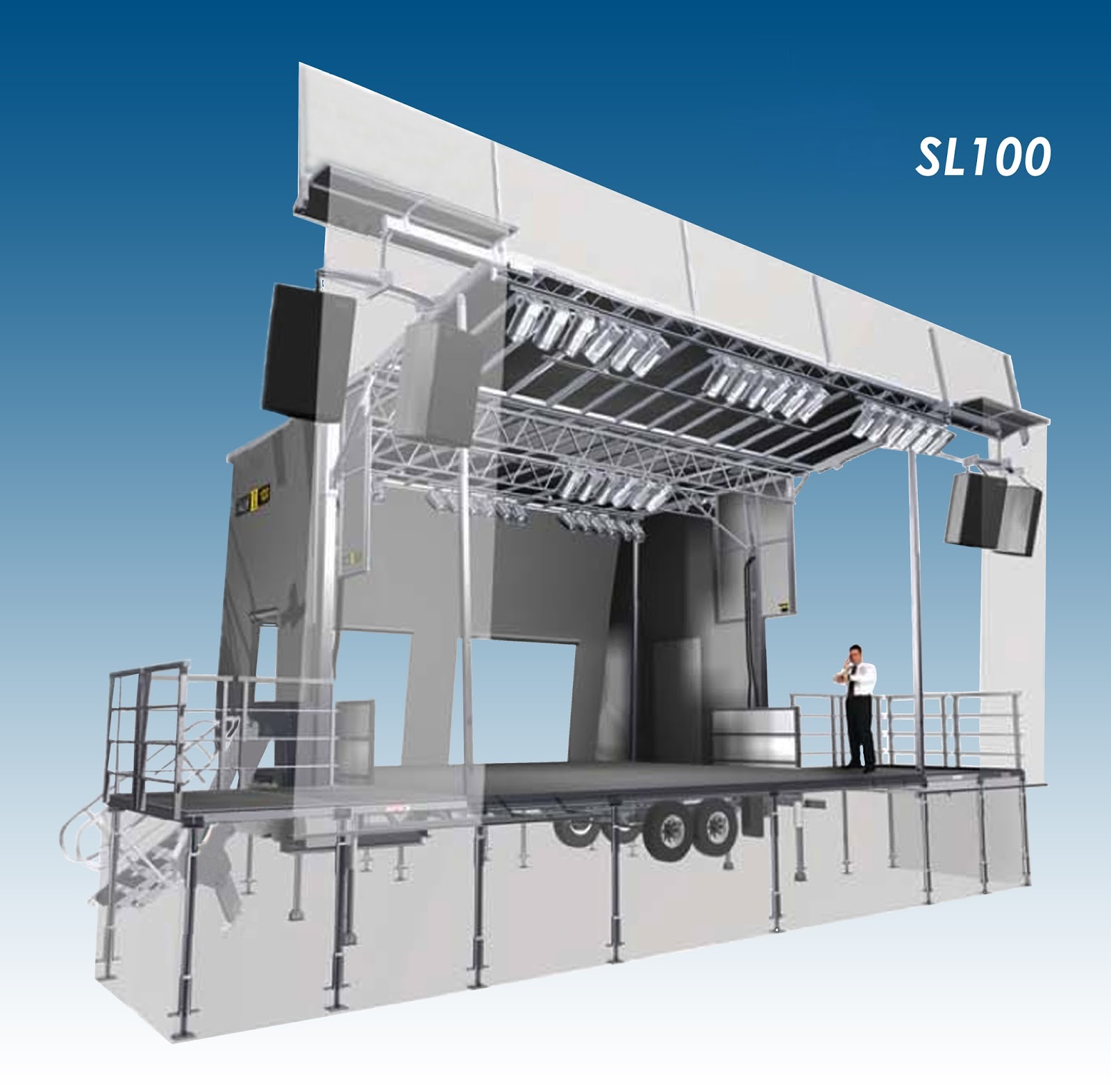 Mobile Stage Rental Stageline SL100 USA Party Rental